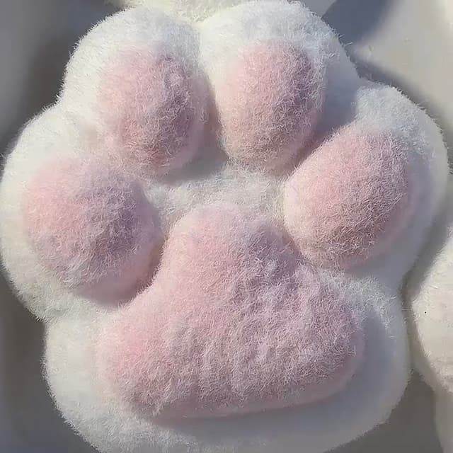 Large Cat Paw Series — Light Pink & White
